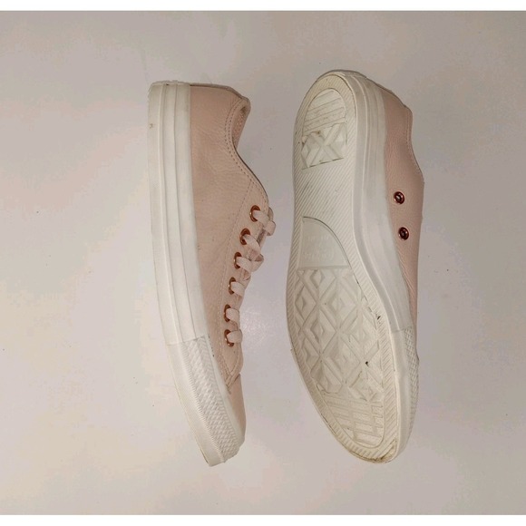 Converse All Star Lace Up Leather Sneaker Size W8/M6 Cap Toe Pink Streetwear - Picture 4 of 9